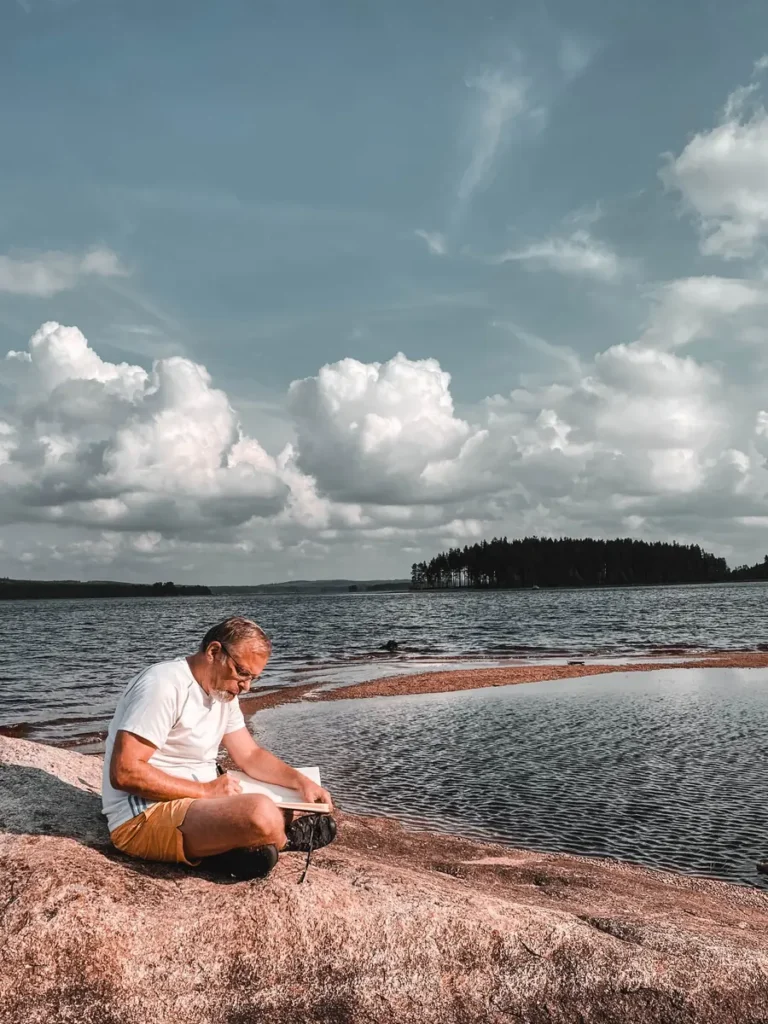Teilnehmer des Naturwegweiser Retreats in der schwedischen Wildnis